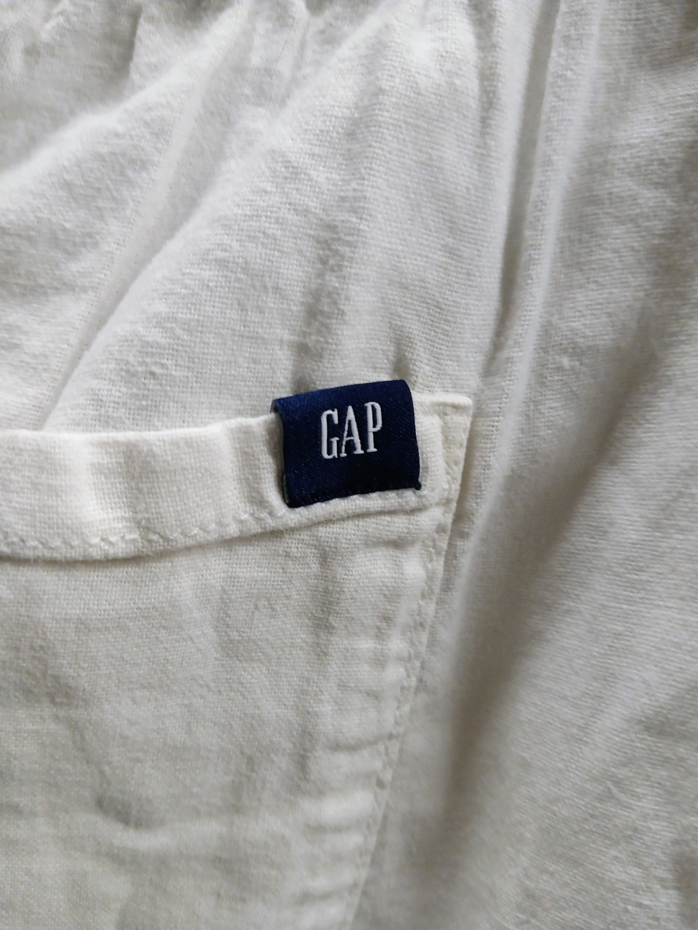 White Women's Linen-Blend Casual Shorts - Picture 3 of 5